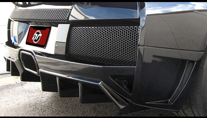 Lamborghini Murcielago LP670 Style Rear Bumper with Side Vents & Finned Diffuser